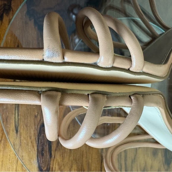 NINE WEST Strappy Open Toe Heel Sandals Platform Block Heels Size 12 - Picture 12 of 15